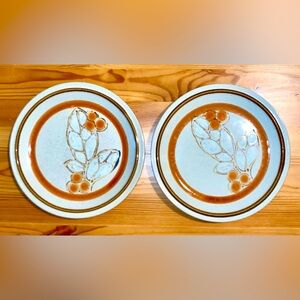 Set of 2 SUNMARC concept stoneware salad plates